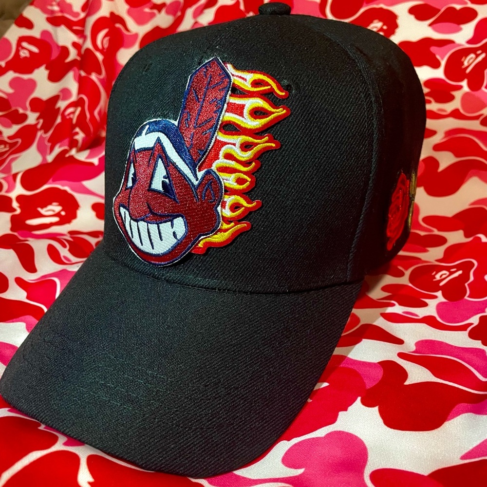 Custom made chief wahoo Cleveland Indians Hat